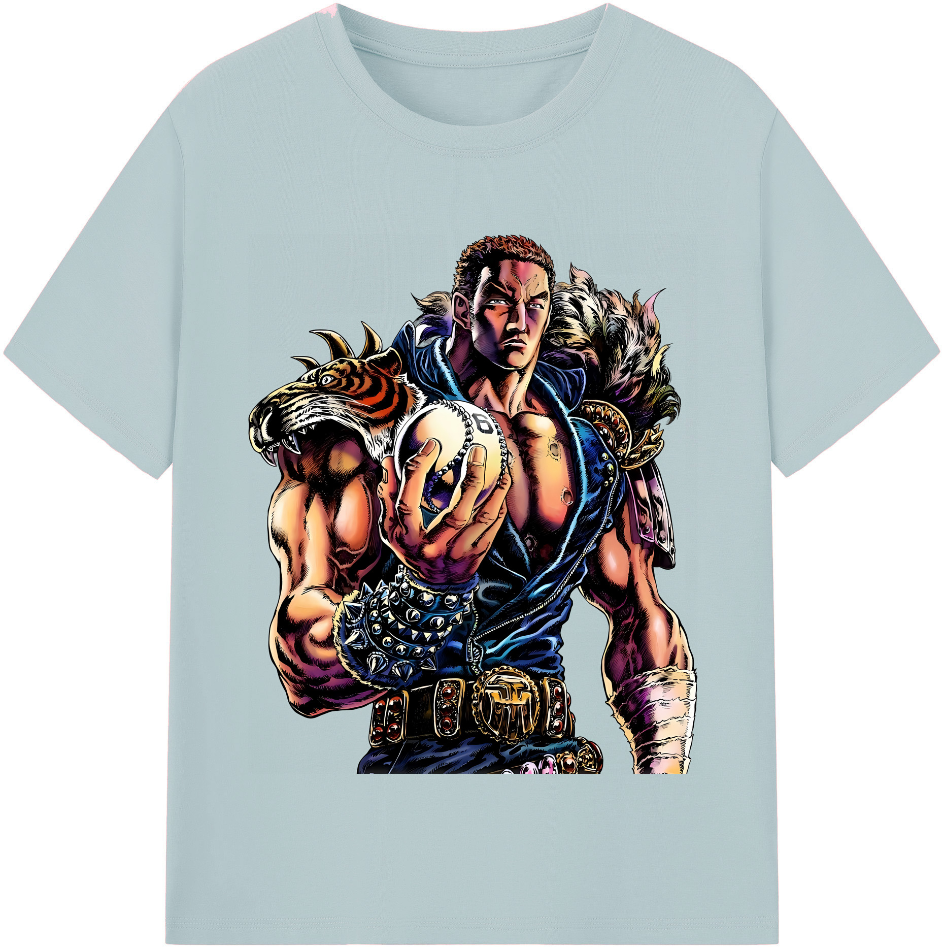 （画像用） 北斗の拳 Fist of the North Star 綿100％半袖Tシャツ（フロントプリント）